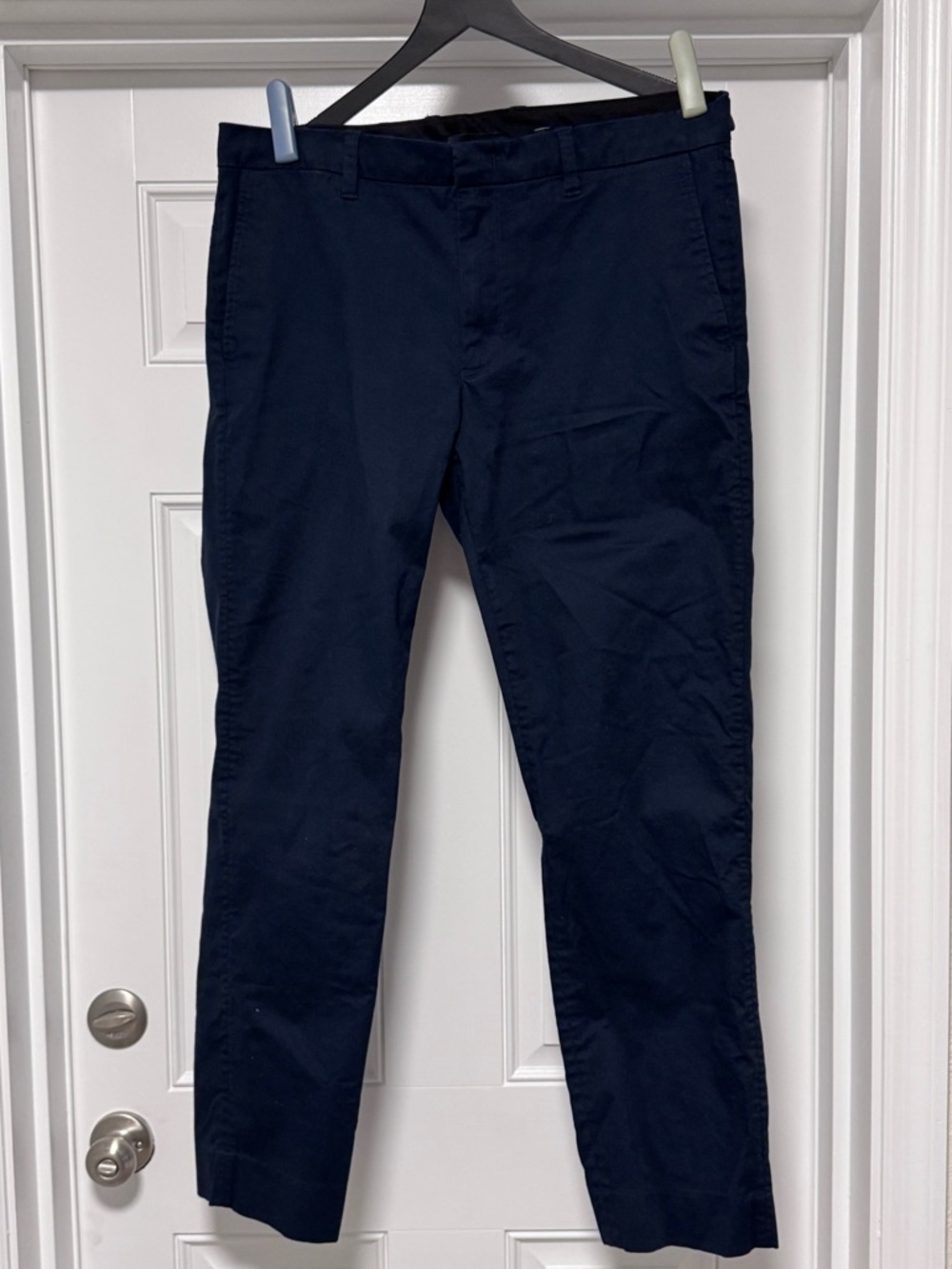 NWT VINCE Griffith Slim Fit Stretch Chinos 36W Coastal Blue Navy Cotton